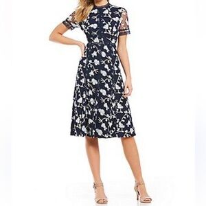 Antonio Melani lace floral embroidered dress